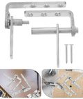 Stainless Steel Hidden Bookshelf Door Hinges With Auto Close Function Dual Rotation Top And Bottom Pivot Concealed Half Waist Design