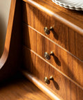 Top Tier Zinc Alloy Cabinet Knobs And Drawer Pulls Antique Brass Finish Five Pack Vintage Hardware For Kitchen Remodel displayed on a drawer.