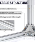 Close-up of 4 Pack 1000mm 2040 V Slot Aluminum Extrusion Profiles Anodized Silver for 3D printer frames and CNC machines