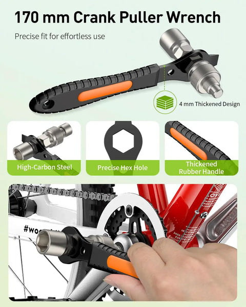 Upgraded Bike Crank Puller Kit