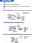 Wiring diagrams for 2H/1C systems of 5/1/1 Day Programmable Heat Pump Thermostat For 2H/1C Systems With Aux Emergency Heat