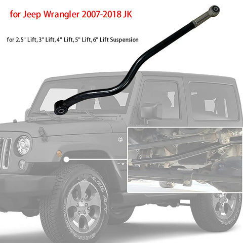 Beefy 0 To 6 Inch Lift Front And Rear Track Bar For 2007 2018 Jeep Wrangler JK Heavy Duty Adjustable Panhard Rod Replacement That Keeps The Axle In Line With The Frame And Cuts Down On Suspension Stress on Jeep JK
