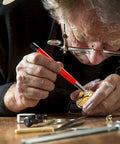Person using Drilling Cleaning Pen With Fiberglass Brush And Precision Abrasive Stick For Clock Gear Jewelry And Watch Repair Dust Removal