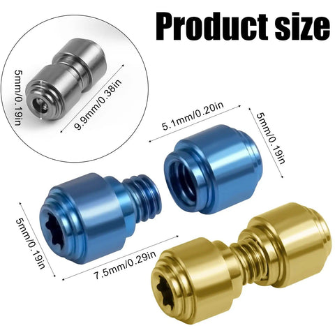 Three Sets Titanium Thumb Studs And Replacement Pocket Knife Screws In Gold Blue Silver For 535 Bugout Upgrade Durable Quick Swap Hardware
