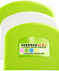3-Piece Flexible Dough Scraper Bench Set, 4.7x3.7 Inch Bowl Scraper With Sharp Edge And Angles, Non-Slip Bakeware, Green White Green