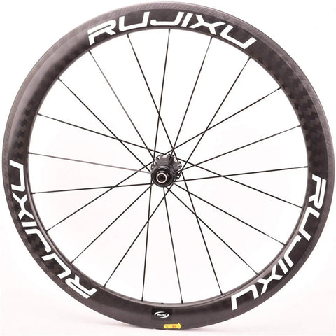 Ultra Light 700C Carbon Fiber Road Bike Wheelset With Ceramic Bearings Front Rear Quick Release V Brake Compatible