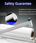 Heavy Duty Shrink Wrap Machine Kit With Heat Gun And Bar Sealer For 12 18 And 24 Inch Film Rolls with Nichrome wire cutting feature.