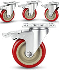 Heavy Duty 4 Inch Caster Wheels Set Of 4 Built Different 2200 Lb Industrial Grade swivel casters with dual locking brakes.