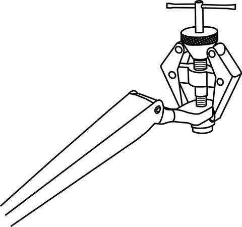 Diagram of Dual Purpose Battery Terminal And Wiper Arm Puller For Easy Removal Of Stuck Terminals And Bolted On Wiper Arms Center Screw Lifts Clamp