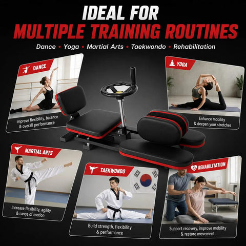 Squad Up For Serious Gains With This Heavy Duty Anti Rust Steel Leg Stretcher Machine for yoga and dance training.