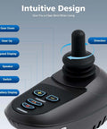 24V DC Wheelchair Joystick Controller with Brake, 360 Degree Free Steering for Electric Mobility Wheelchairs, Easy Install WB5003