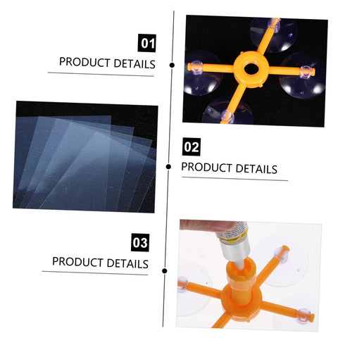 Car Windshield Crack Repair Kit For Quick Chip Fix And Auto Glass Restoration DIY Windshield Repair Tool with yellow application tool