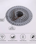 Top Shelf Silicone Hair Catcher For Bathtubs And Showers Blocks Debris With Ease No Sweat Quick Pull Setup Fully Reusable Bathroom Essential Fits Standard Tub Openings Functions Like A Charm Daily silicone drain guard over a tub drain with hair.