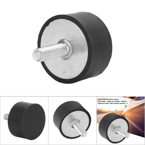4 Pack Vibration Rubber Bobbin Mount Isolators With M8x23 Thread For Automotive Machinery Fitness Equipment Electronic Instruments Generators Motors Power Tools VE40x20 Durable Anti Vibration Isolators For Noise Reduction And Longevity. Black rubber bobbin mount with metal plate and threaded stud