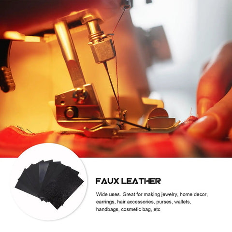 Epic Black Pu Faux Leather Sheets Craft Kit 8 PCS For Jewelry Earrings Hair Bow Making Home Decor Diy Leatherette Fabric Supplies Cool For Custom Purses Cosmetic Bags Handmade Accessories Get Your Creative Vibes Going And Show Your Style Now. black faux leather sheets for sewing, 8 pieces