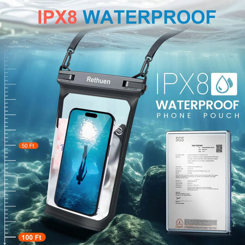 2 Pack Dope Floating Waterproof Phone Pouches With Large Capacity Dry Bag for iPhone 17 16 15 Pro Max IPX8 underwater