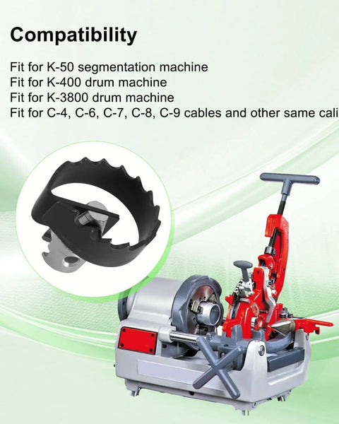 Beefy 2 Inch Spiral Drain Cutter Knocks Out Stubborn Clogs On K50 K400 K3800 Sectional Machines Works Smooth As Silk With C4 C6 C7 C8 C9 Cables for K50 K400 K3800 machines compatibility image.