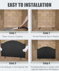 Installation guide for 26 Inch Iron Fireback With Feet For Fireplace Wall Protection And Heat Reflection, Matte Black 8mm Thick Fireback.