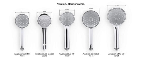 Awaken Handshower In Oil Rubbed Bronze With Three Spray Modes Wide Coverage Intense Drench And Targeted Massage For Everyday Home Spa