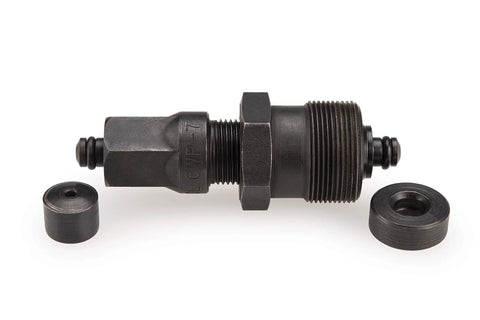 Universal Crank Puller For Square Taper ISIS Drive And Octalink Pro Grade Compact Bike Tool in black metal with threading details