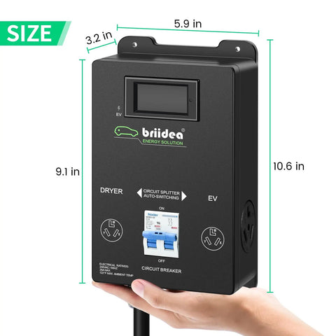 Automatic Dryer EV Charger Adapter Enables Seamless Power Sharing So You Can Top Off Your Electric Car Right From Nema 10 30 Outlets Without Sweaty Electrical Permits Or Panel Upgrades. Size: 3.2x5.9x10.6 inches.