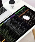 Cheat Sheet Desk Pad With Shortcut Keys And More Mega Wide 31.5 By 11.8 Inch Non Slip Waterproof Mouse Pad for desk setup