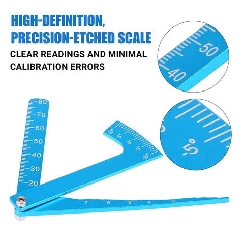 Heavy Duty Aluminum Alloy RC Camber Gauge Straight Edge Ruler Tool For Hella Precise Suspension Geometry And Swift Trackside Stance Tweaks On Buggy Trucks with precision-etched scale.