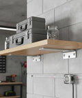 Heavy Duty Stainless Steel L Bracket Shelf Support Wall Mount For Floating Shelves And Cabinets 11.8 Inch By 3.9 Inch