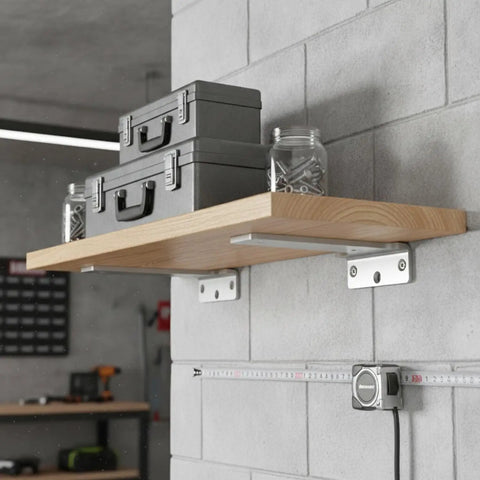 Heavy Duty Stainless Steel L Bracket Shelf Support Wall Mount For Floating Shelves And Cabinets 11.8 Inch By 3.9 Inch