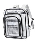 Heavy Duty Tool Backpack With Transparent Mesh Pockets For Tech Pros And Mechanics Durable Anti Static PVC Cleanroom Storage Organizer Built Tough Hella Spacious Black clear mesh backpack with multiple pockets