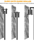 Diagram of 6 Inch Gate Roller Guide With L Bracket Heavy Duty Adjustable Sliding Gate Roller Kit for various gate widths