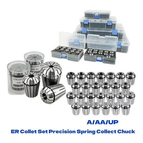 Premium Spring Collet Set ER16 With 12 Pieces High Precision AA Grade Alloy Steel Tooling For CNC Lathe Mill Machining. 12 collets in storage.