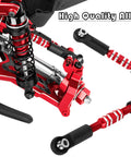 Granite And Senton 1/10 3S 4x4 RC Upgrade Parts Kit featuring red shocks, suspension arms, and links in CNC aluminum alloy