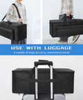 Carrying options for Large Travel Gig Bag For Cables And DJ Gear With Separate Compartments And Mesh Pockets Laptop Case