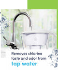 Alkaline Water Filter Cartridges 3 Pack BPA Free For Brita Pitchers And Other Brands Raises pH Adds Magnesium Improves Taste And Odor Easy Replacement For Fresh, Crisp H2O with water pitcher under tap