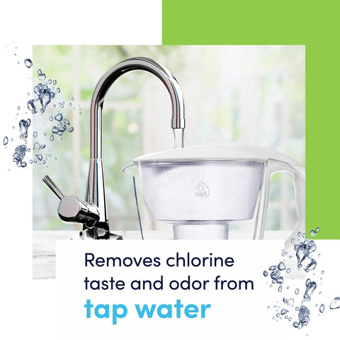 Alkaline Water Filter Cartridges 3 Pack BPA Free For Brita Pitchers And Other Brands Raises pH Adds Magnesium Improves Taste And Odor Easy Replacement For Fresh, Crisp H2O with water pitcher under tap