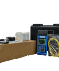 Top Shelf Portable LeeB Lcb Metal Hardness Tester With Built In Thermal Printer Direct Hb Readout For Forged Steel Heavy Duty Precision Testing At Any Angle in a black case with accessories.