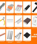 Guitar Tool Kit 45 Pcs Pro Setup Gear For Quick String Changes Action And Intonation, Cleaning And Repairs On Electric Acoustic Bass And Ukulele, Luthier Tools For Musicians