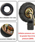 Heavy Duty Industrial Swivel Casters Set Of Four Steel Core Rubber Wheels For Cart Trolley 300 Pound Capacity close-up of built-in inflatable inner tube