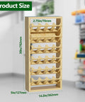 Wall Mounted 24 Can Spray Paint Holder, 6 Tier Wooden Aerosol Organizer Rack For Lubricants And Oils, Garage, 14.2 L 5 W 30 H in workshop