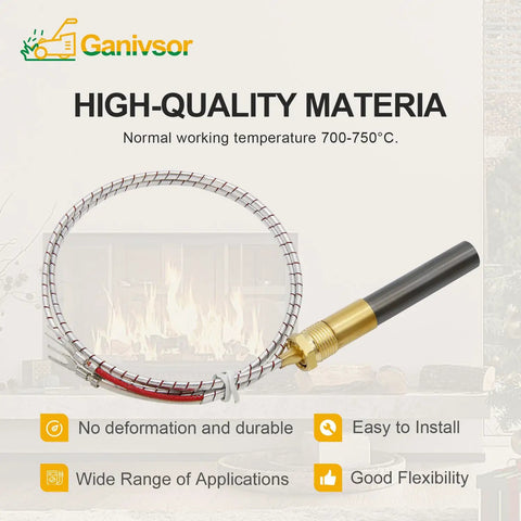 24 Inch Thermopile Generator 5 Pack 750 Millivolt Thermopile Q313A Replacement For Gas Water Heaters Fireplaces Ovens Fryers