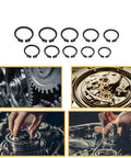 External Retaining Ring Set 30 Pcs 1.52 Inch Shaft Diameter 0.12 Inch Aperture 65MN Snap Clip Ring For Valves Bearings Machinery Black Durable Iron Construction Heavy Duty Flexible Clip For Secure Attachments Juvielich