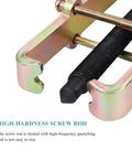Close-up of the Two Jaw Gear Puller Four Inch Adjustable Gear Bearing And Pulley Removal Tool Carbon Steel Heavy Duty Flywheel Removal Device, showing high-hardness screw rod