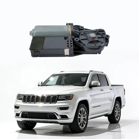 Direct Fit Sunroof Motor Compatible With Jeep Grand Cherokee Dodge Charger Ram 2005 2014, showing motor above a white SUV.