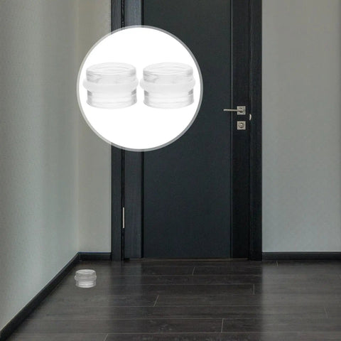 Two Pack Silicone Door Stopper Wedges to prevent finger injuries and door slams, shown against a dark door background