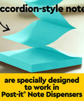 Kickass 3x3 Inch Pop Up Dispenser Notes 12 Pack in blue, designed for quick access in office note dispensers.
