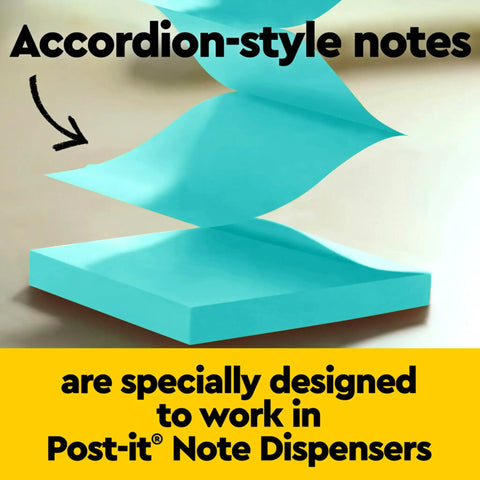 Kickass 3x3 Inch Pop Up Dispenser Notes 12 Pack in blue, designed for quick access in office note dispensers.