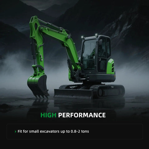 Durable Mini Excavator Quick Change Hitch Easy Snap On Quick Coupler For 0.8 To 2 Ton Small Diggers in use on green excavator.