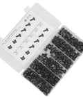 Cage Nut Screw Set For Rack-Ready Cabinets, Heavy-Duty M6 Carbon Steel Fasteners Kit With 100 Nuts And 100 Screws, Quick-Install Spring-Loaded Cage Nuts For Tool-Free Mounting In Chassis, Controllers, Vehicles, And Railways, open organizer case