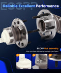 Close-up of Pair Of Rear Wheel Hub Bearing Assemblies With ABS For 5 Lug Vehicles Direct Fit Buick and Chevrolet